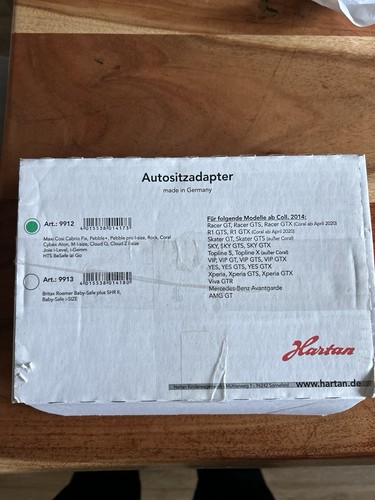 Hartan autositz adapter art - hartan,